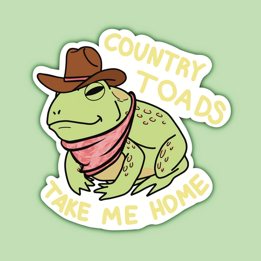 Country Toads Waterproof Sticker