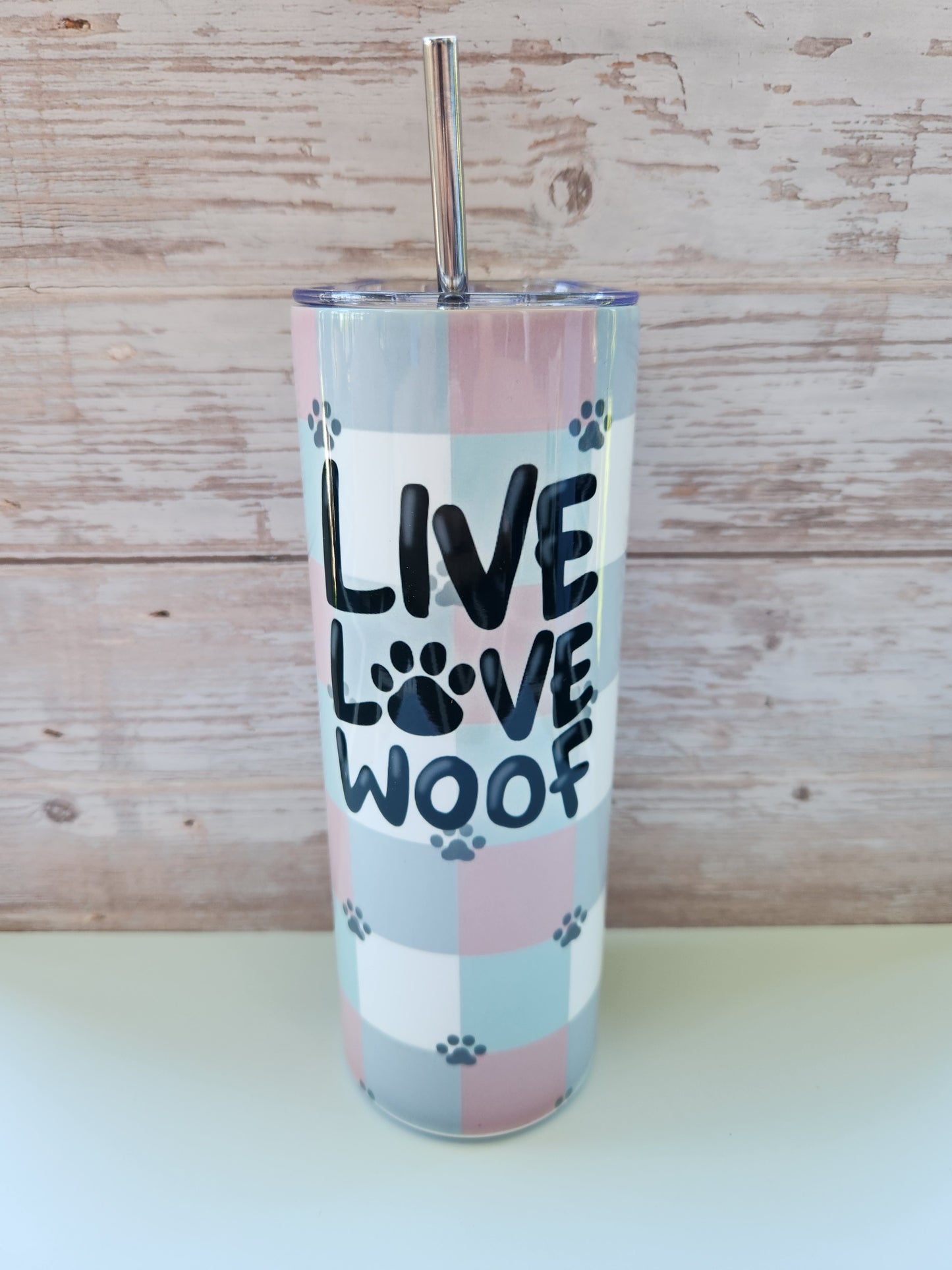 Live Love Woof Tumbler