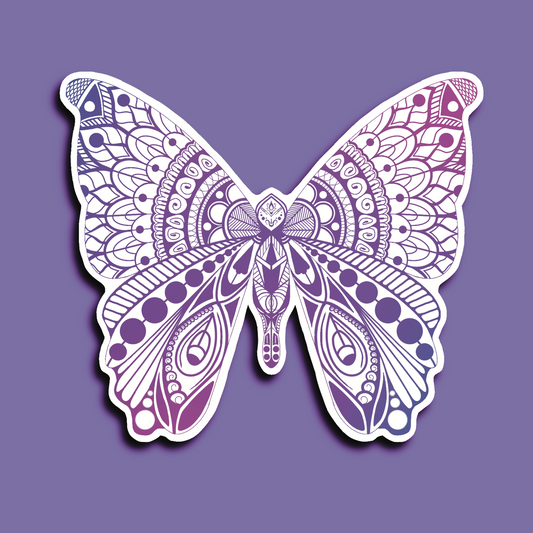 Mandala Butterfly Waterproof Sticker
